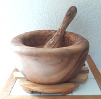 Olive Wood Mortar and Pestle 