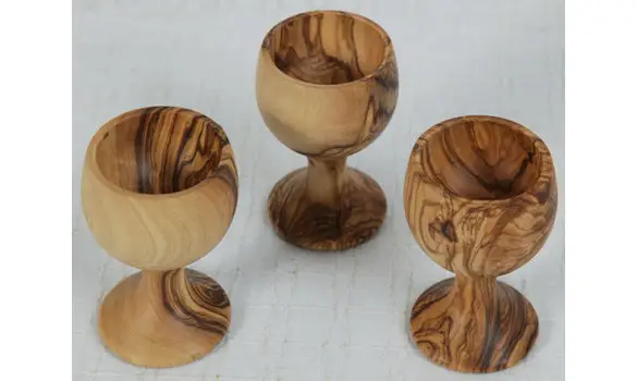 Egg cup olive wood