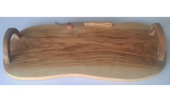 Olive Wood Cheese Board and Knife